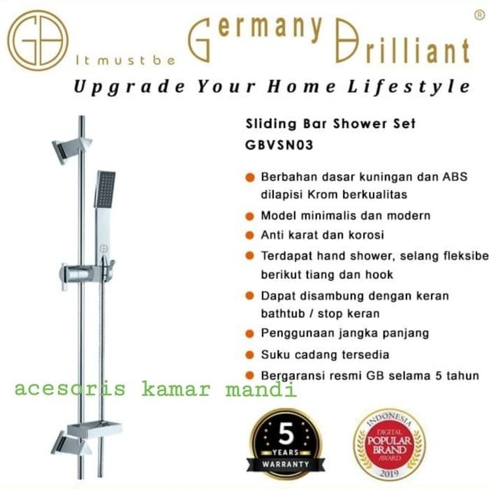 Hemat Gbvsn03 Tiang Sower Set Sower Kamar Mandi Original Germany Brilliant