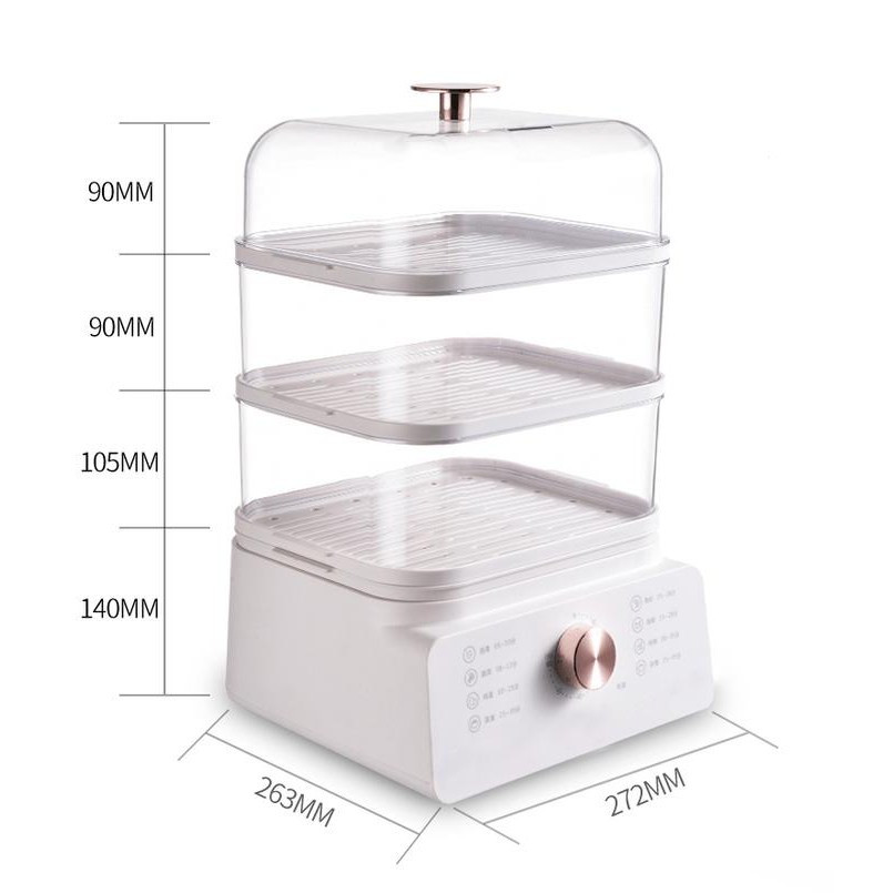 Idealife Food Steamer Idealife / Pengkukus Makanan Fs-1201 (3 Layer)