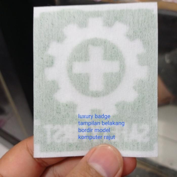 

(Expert) logo bordir safety first model kotak rajut ( bukan bordir biasa)