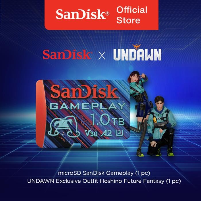 crosd SanDisk GamePlay cro SDXC A2 U3 For Mobile Gang 4K 128GB 256GB 512GB 1TB Garansi