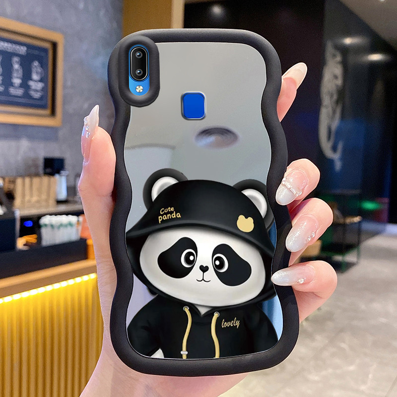 Casing Untuk VIVO Y91 Y91i Y93 Y95 Case Casing pola Panda Kasing HP Silikon Softcase Macaron Kesing 