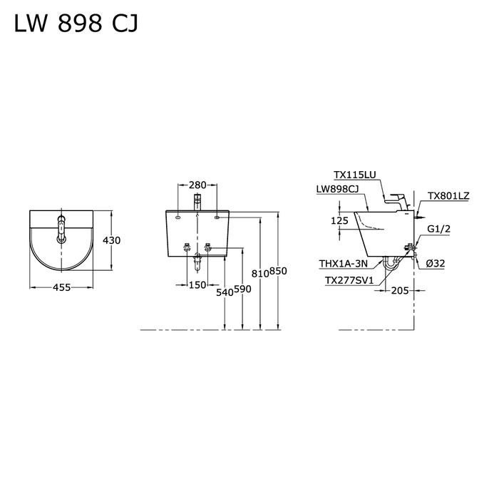 Stok Terbatas Body Wastafel Toto Lw898Cj