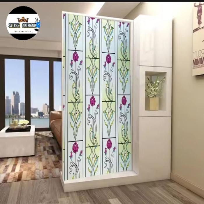 stiker kaca motif patri, sticker kaca jendela rumah, stiker sanblast