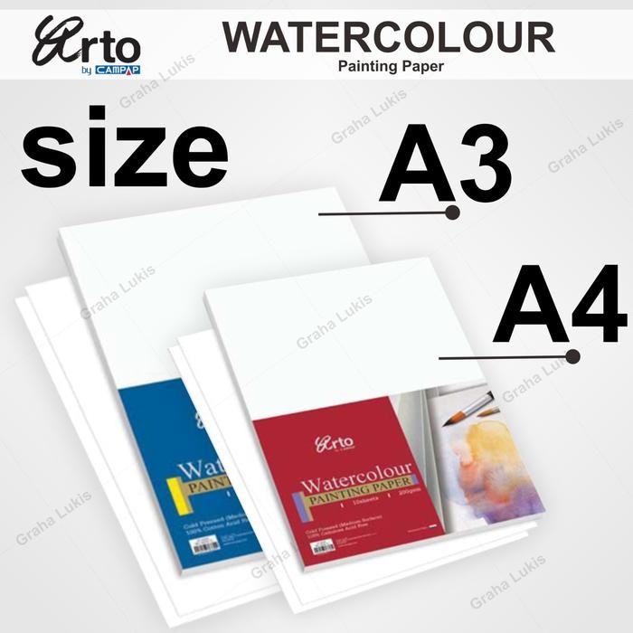 

ARTO WATERCOLOUR PAPER A4 - 200GSM - COTTON KODE 440