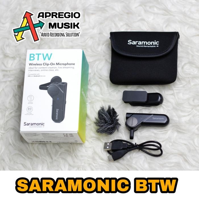 Saramonic Sr-Btw Wireless Lavalier Microphone - Mic Clip On Bluetooth