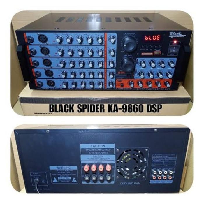Power Amplifier Black Spider Ka 9860 Dsp Ka9860Dsp