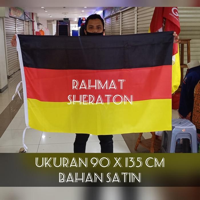 

Terlaris bendera negara jerman bahan satin ukuran 90 x 135 cm SALE