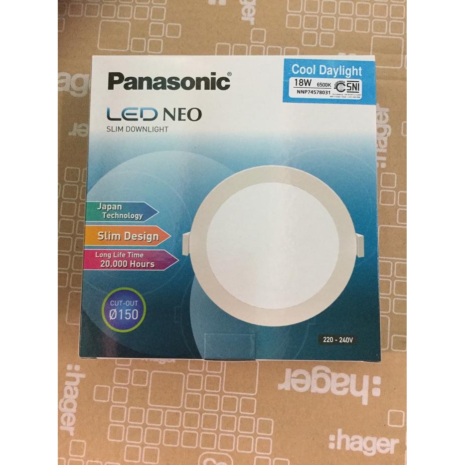 Lampu Panel LED / slim downlight LED NEO Panasonic 18watt NNP74578031