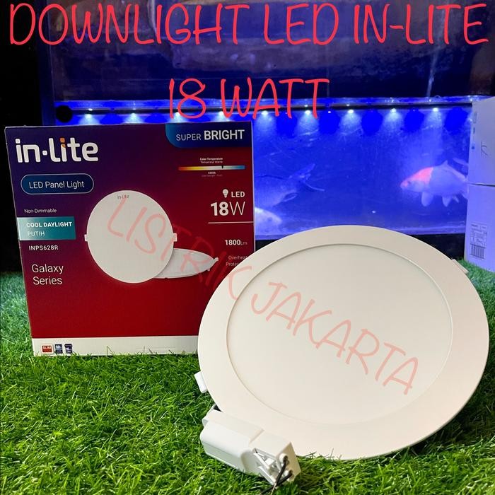 LAMPU DOWNLIGHT LED INLITE 18 WATT 18W 18WATT 18 W BULAT INPS628R SNI