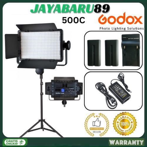 PAKET LAMPU STUDIO VIDEO LED GODOX 500 C