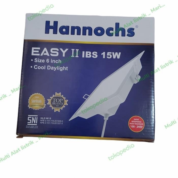 lampu Downlight led Hannochs EASY II IBR 15w putih Kotak downlight