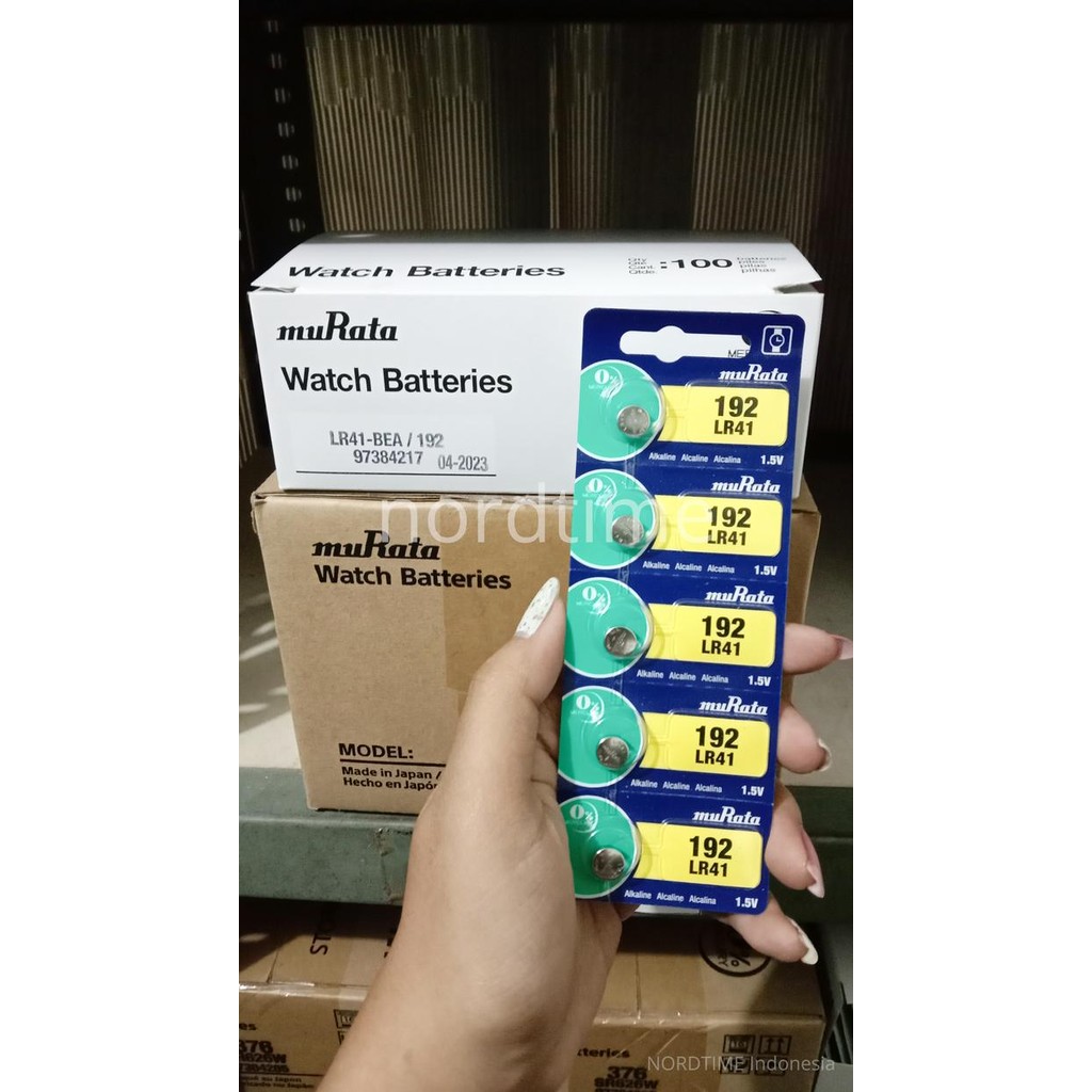 Murata LR41 192 LR 41 Baterai Kancing Batre Battery Jam