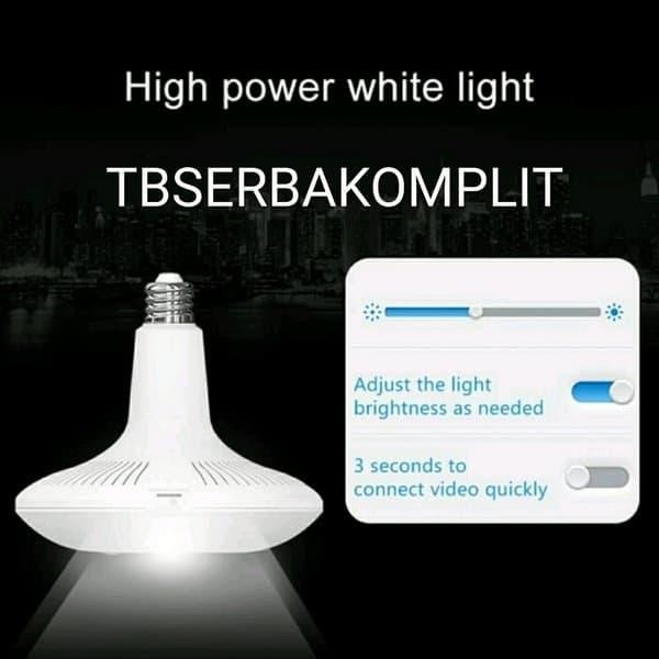 Wi-Fi Spy Cam CCTV Bohlam Lampu Silent Tanpa Suara 1000 lumen Terang