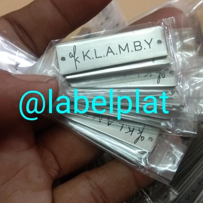 PREMIUM Label Plat, Label Hijab, Label Besi, Plat Kuningan