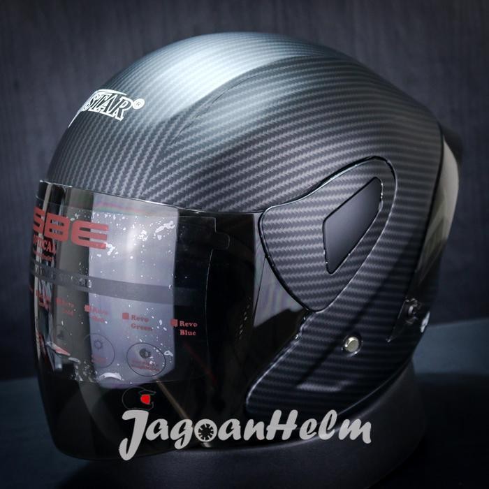 PREMIUM MVSTAR HELM R-TECH CARBON DOFF MV STAR RTECH + SPOILER