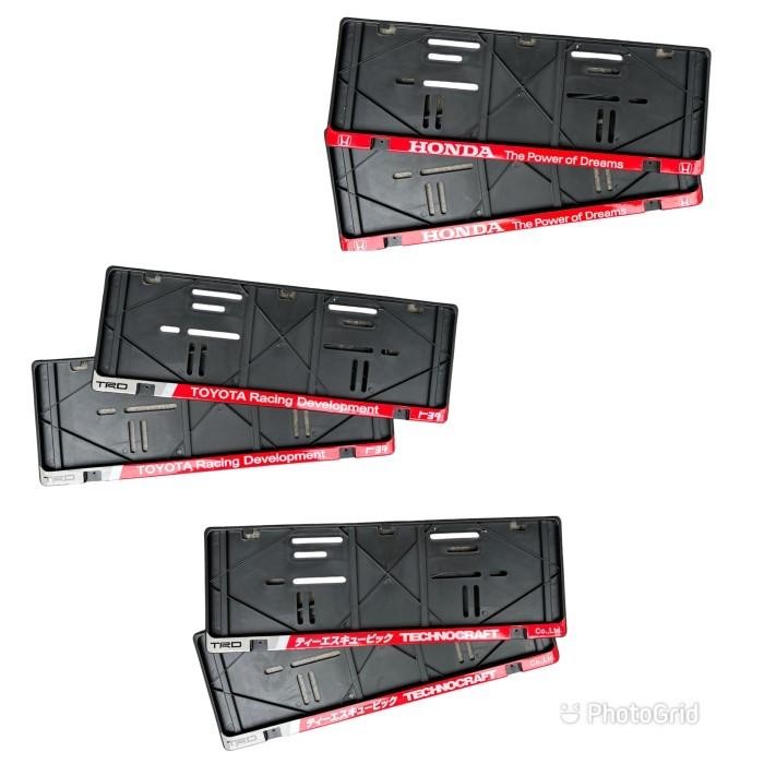 PREMIUM FRAME PLAT TATAKAN PLAT JDM RACING NOMOR NOPOL MOBIL TRD TOYOTA HONDA