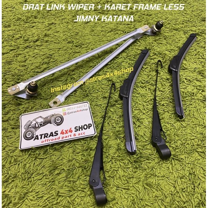 PREMIUM Wiper set jimny katana model drat lebih awet pakai frame less
