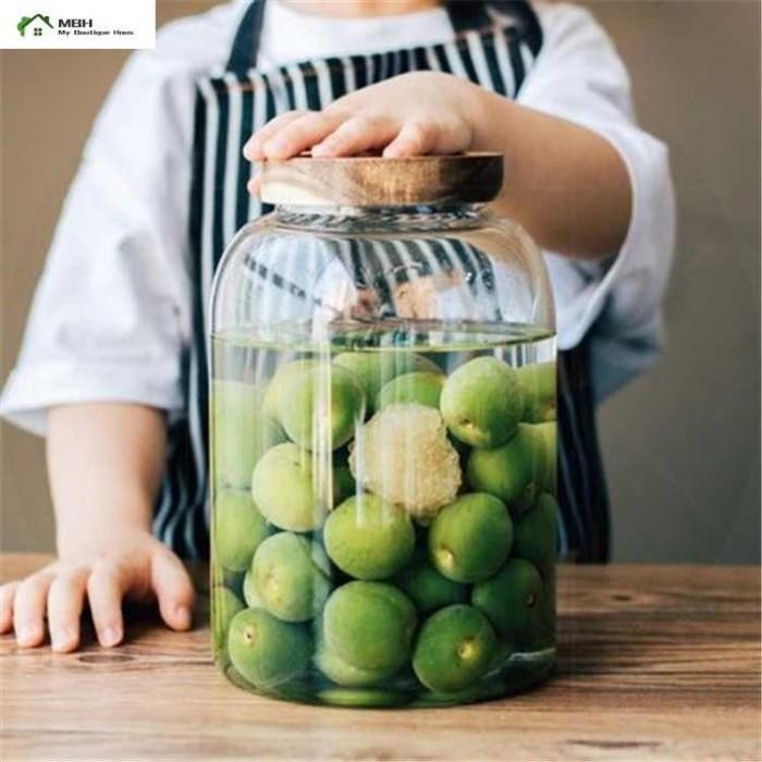 PREMIUM Toples Kaca Penyimpanan Makanan Cemilan Glass Jar Desain Estetik