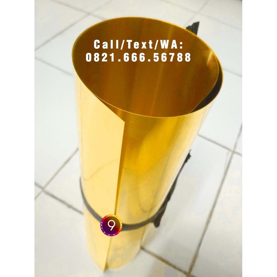 PREMIUM Plat Kuningan Lembaran 0.8 mm (36 Cm X 120 Cm)