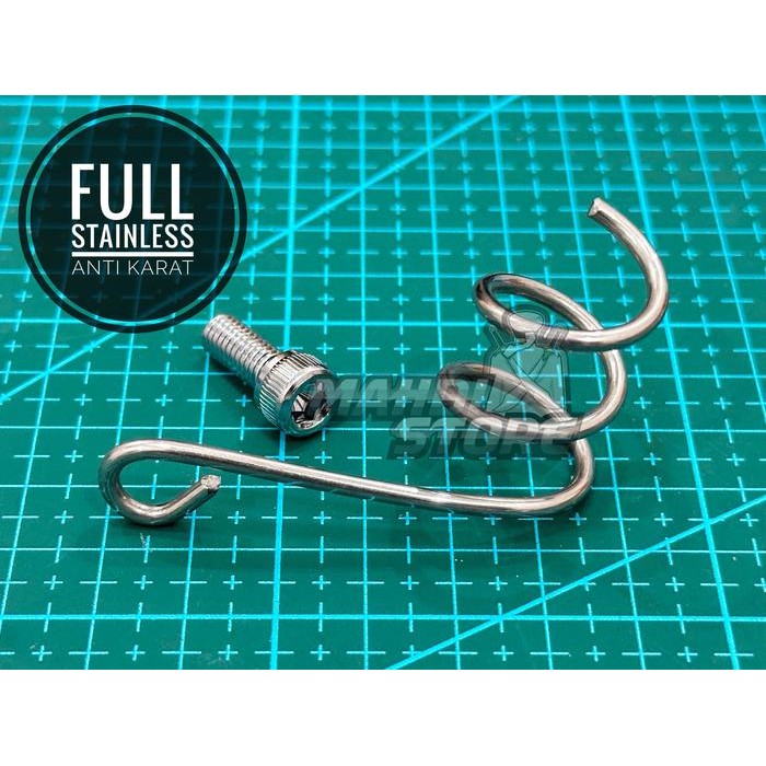 READY STOCK DUDUKAN BREKET BRACKET SELANG REM CAKRAM SHOCK SOK DEPAN CUSTOM ULIR CHROME STAINLESS