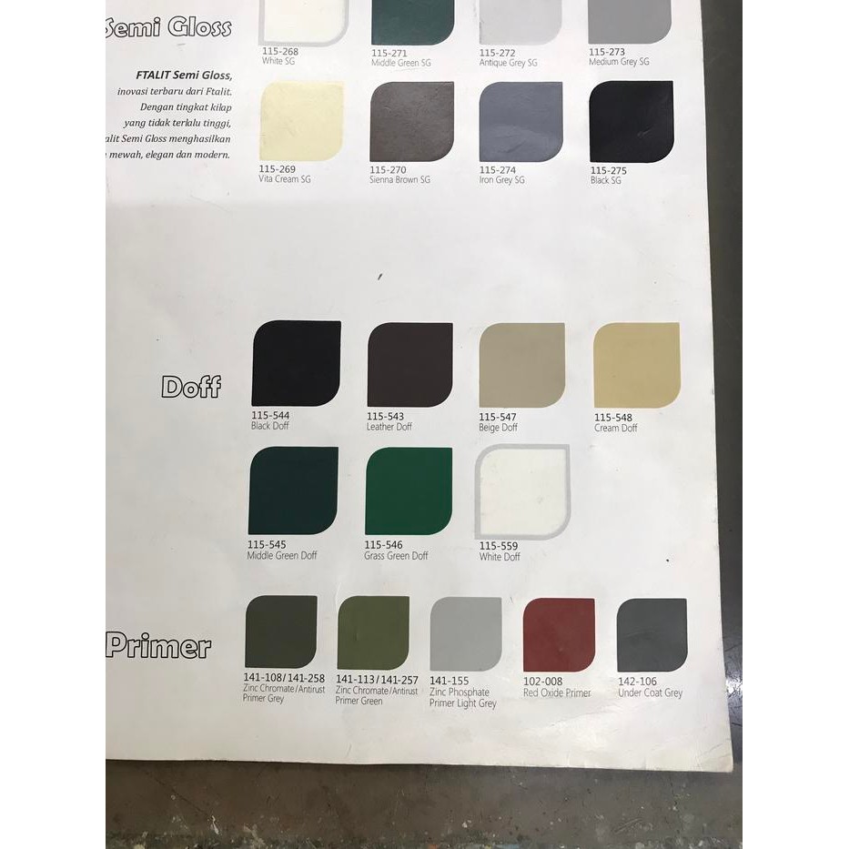 CAT MINYAK CAT KAYU BESI FTALIT WARNA DOP ATAU MATTE