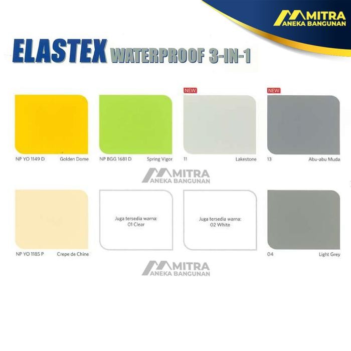 CAT TEMBOK WATERPROOF ELASTEX NIPPON PAINT 1 KG ANTI BOCOR ANTI JAMUR