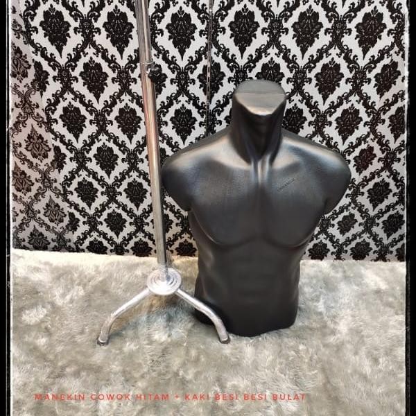 

MANEKIN COWO HITAM+ KAKI BESI DAN KAYU
