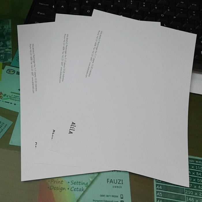 

kop surat ukuran A4 hvs 70gr fullcolor