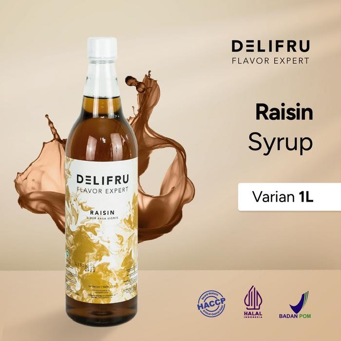 

Raisin Syrup Delifru 1 Liter - Sirup Rum Raisin / Kismis Premium