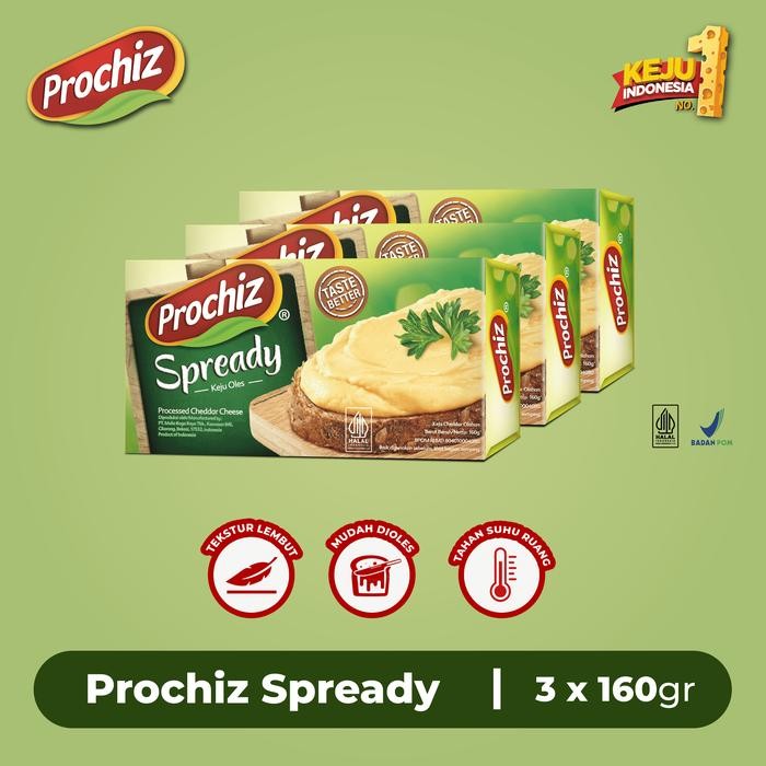 

Keju Prochiz Spready 160 Gr Triple Pack