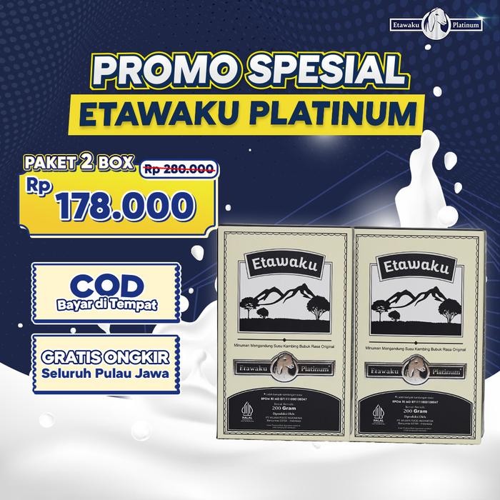 

Susu Kambing Etawaku Platinum 2 Box 100% Original [Bpom] Bubuk Minuman Serbuk Dairy Milk Gula Rendah
