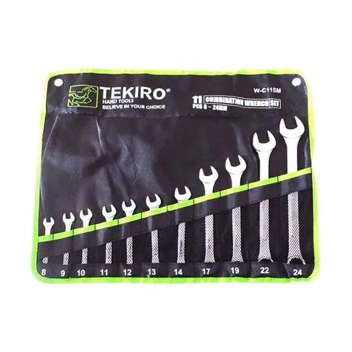 Terbaik Kunci Ring Pas Set 11 Pcs 8-24Mm Kunci Ring Pas Set Tekiro