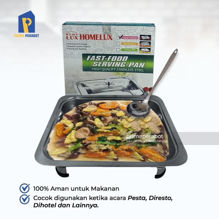 Fast Food Tutup Plastik Tempat Saji Prasmanan Stainless Kode 292