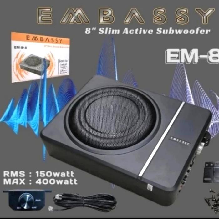Ready Subwoofer Kolong Embassy 8 Inch Subwoofer Embassy Em 818 Best Seller