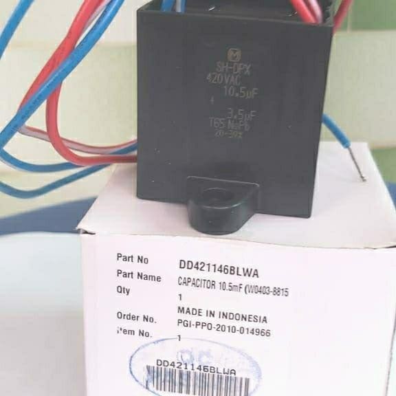 KAPASITOR MESIN CUCI PANASONIC 10+3.5MICRO ORIGINAL