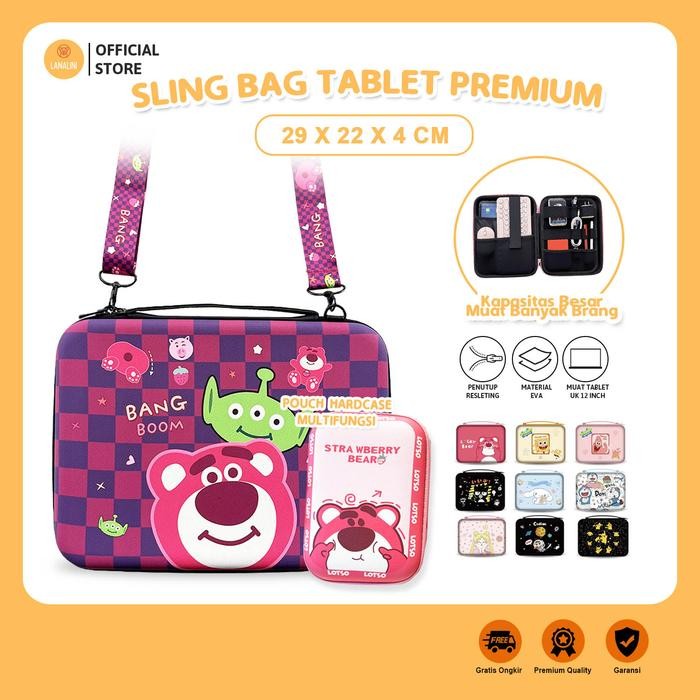 TERLARIS Tas Advan Tab Sketsa 3 2 Tablet 10 Inch Pouch Tas Anak Tali Selempang READY STOCK
