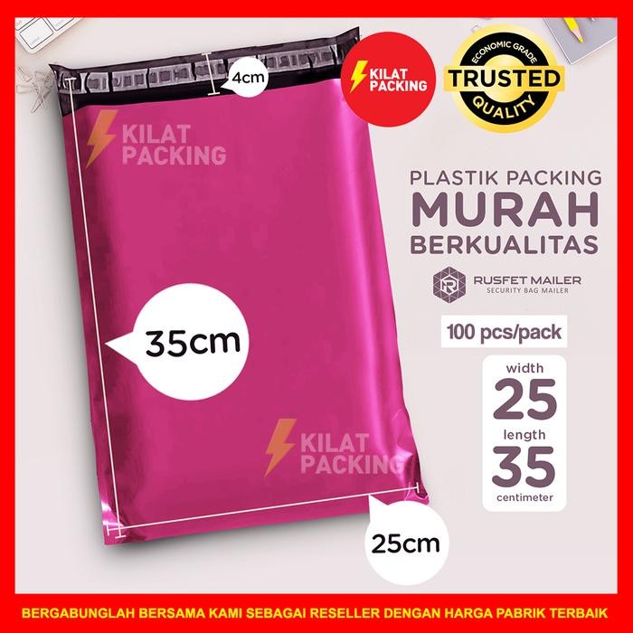 

AMPLOP POLYMAILER EKONOMIS 25X35 - PLASTIK PACKING ONLINE MURAH /PACK KODE 482
