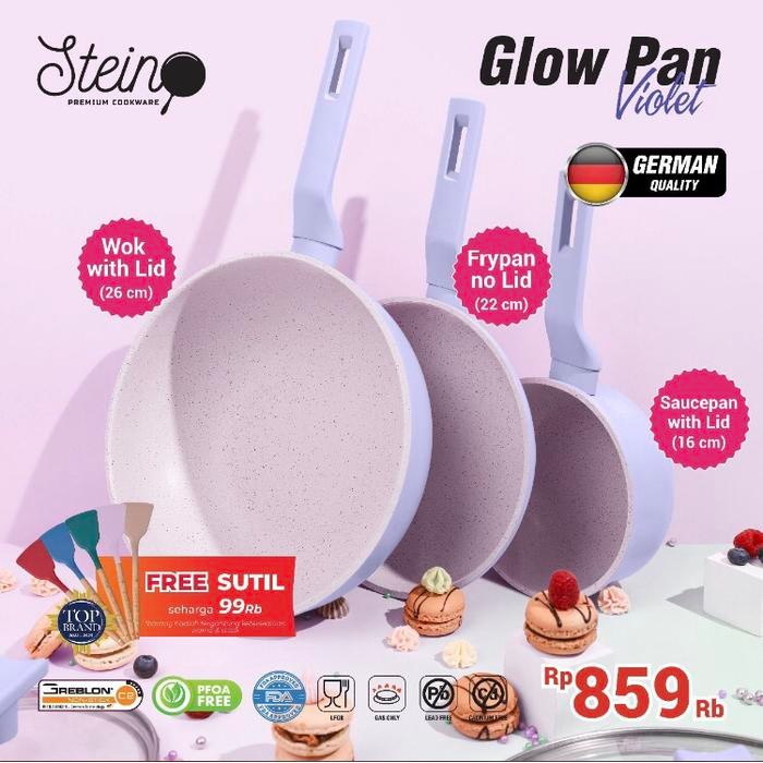Stein Cookware Glow Pan Series / Panci Wajan Stein Gratisongkir