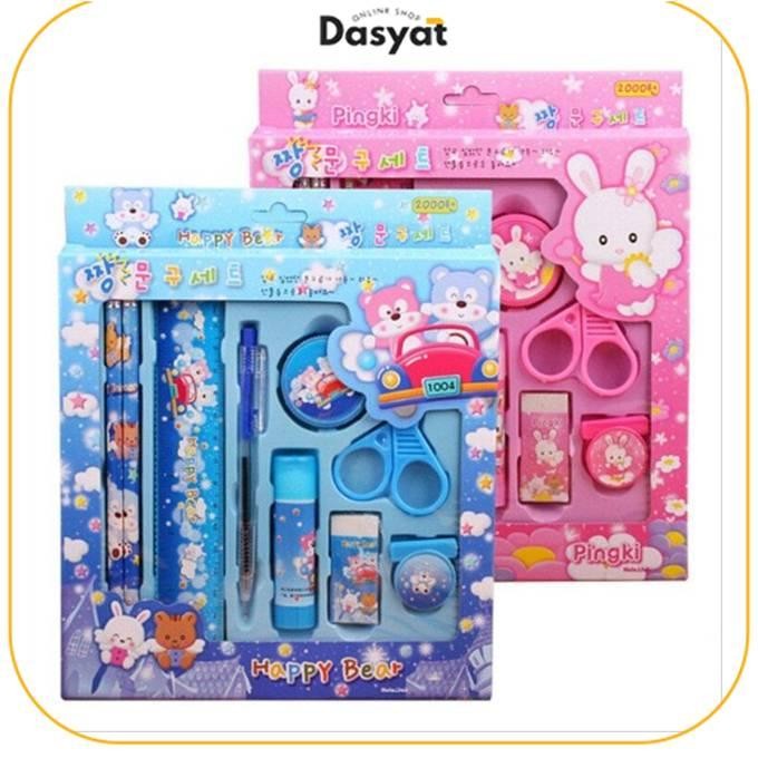 

READY PAKET ALAT TULIS SET 8IN1 STATIONERY SET STUDY SET ANAK KARAKTER SET