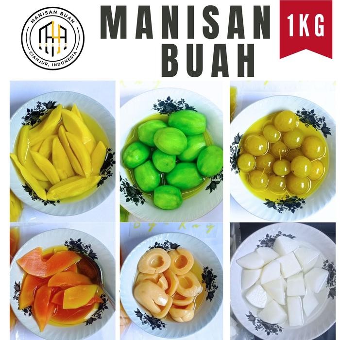 

ORIGINAL MANISAN BUAH KEMASAN 1KG ASINAN MANISAN MANGGA SALAK PALA KEDONDONG MANISAN BUAH KHAS