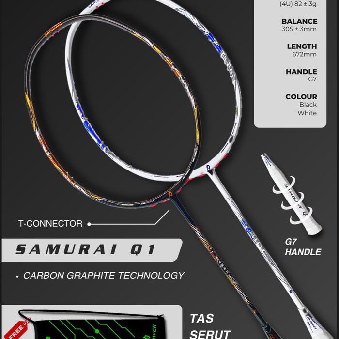 Raket Jp Power Samurai Q1 Original Gratisongkir