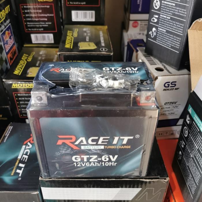 Aki Motor Kering/ Race It GTZ6V 12V6Ah/ Aki Vario Lexi Nmax Aerox PCX