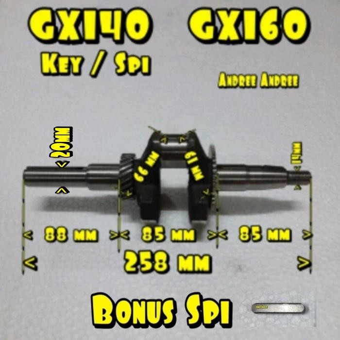 Crankshaft Kruk As Penggerak Engine GX160 GX-160 5.5