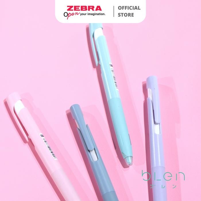 

NEW! ZEBRA BLEN EMULSION INK PEN - WARNA PASTEL TINTA HITAM 05MM DAN 07MM
