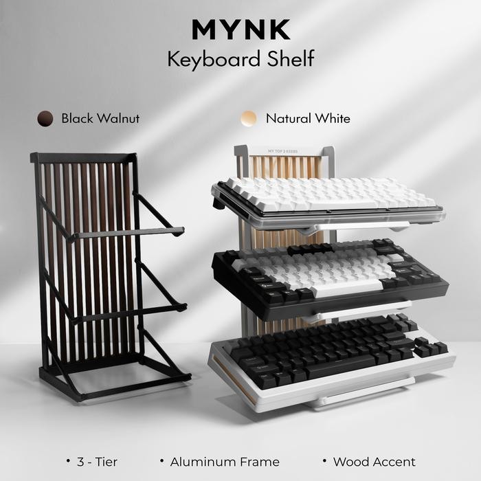 

NEW! MYNK KEYBOARD SHELF 3 TIER / KEYBOARD DISPLAY STAND / KEYBOARD TRAY