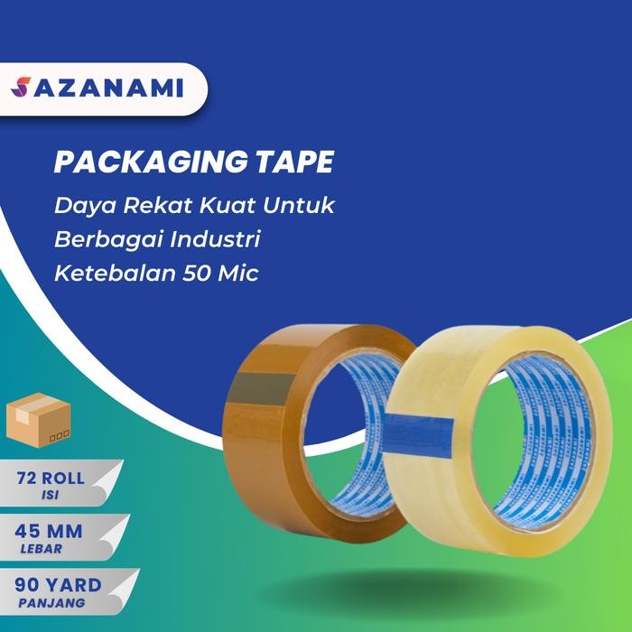 

1 BOX LAKBAN BENING 2 INCH x 90Y SAZANAMI LAKBAN COKLAT #JNE TRUCKING