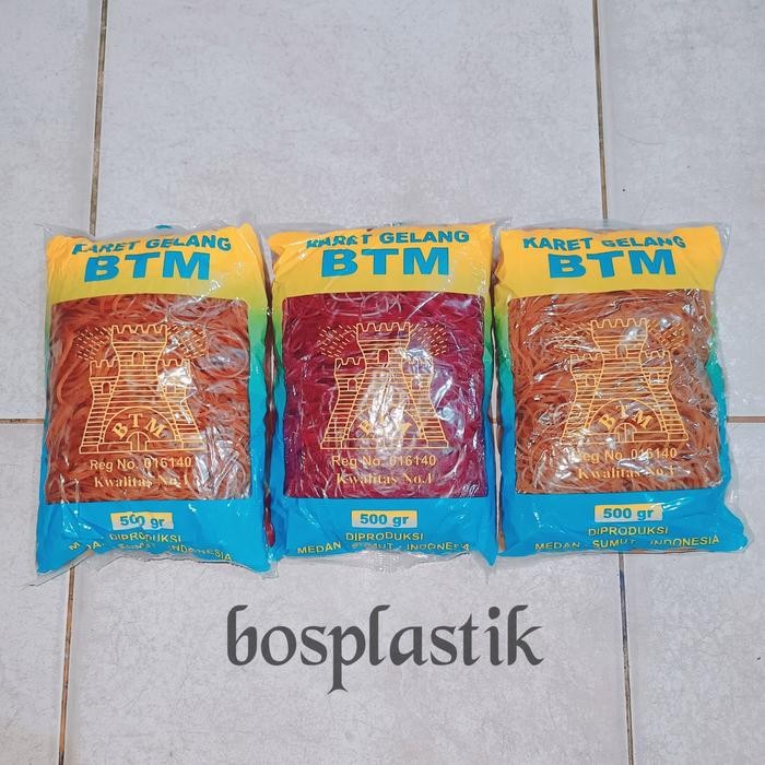 

Karet Gelang BTM Kualitas SUPER (isi 1/2 kg)