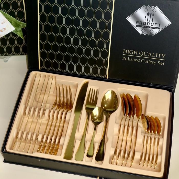 

Kado Hadiah Peralatan Makan Ramadan Hampers Lebaran Eid Mubarak 2025 High Quality Cutlery Set