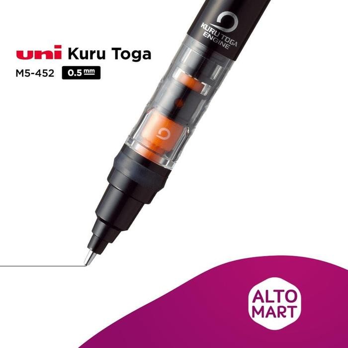 

UNI KURU TOGA M5-452 1P Mechanical Pencil 0.5 mm Pensil Mekanik best seller