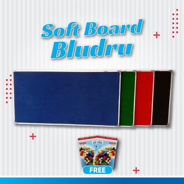 

Softboard / papan mading bludru biru hanger uk 60x90 cm best seller
